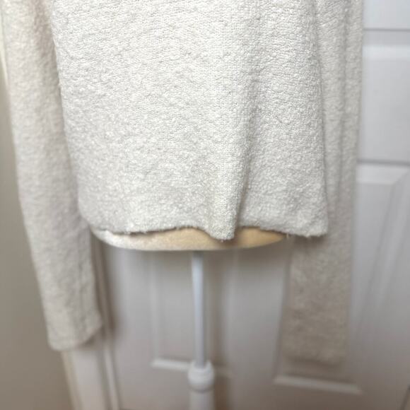 Free People Stormy Pullover Wool Alpaca Blend Sweater in Oatmeal Heather Size M - Picture 3 of 9